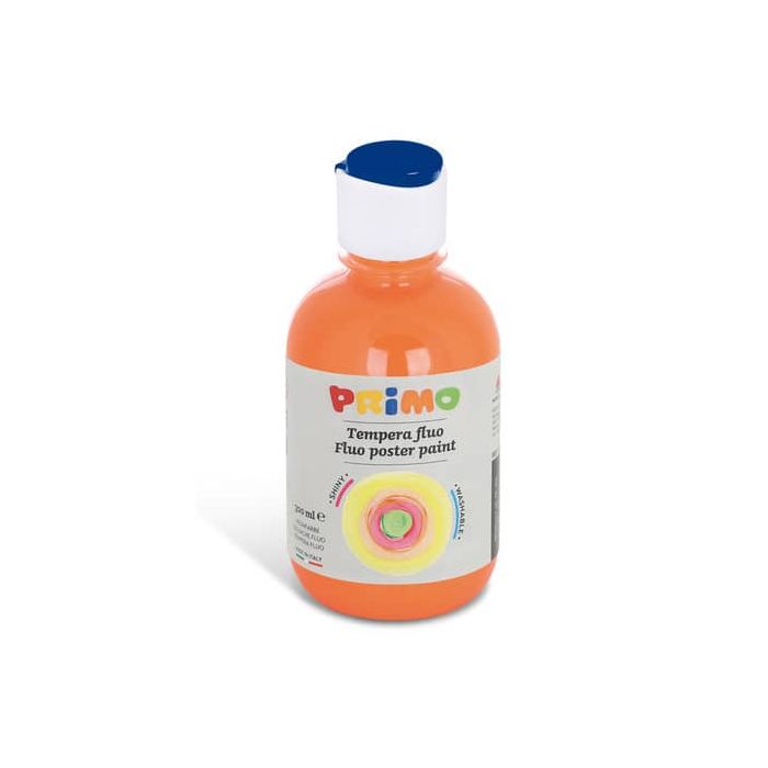 Tempera in bottiglia primi passi Primo 300 ml arancione fluo 255TF300250 main product photo