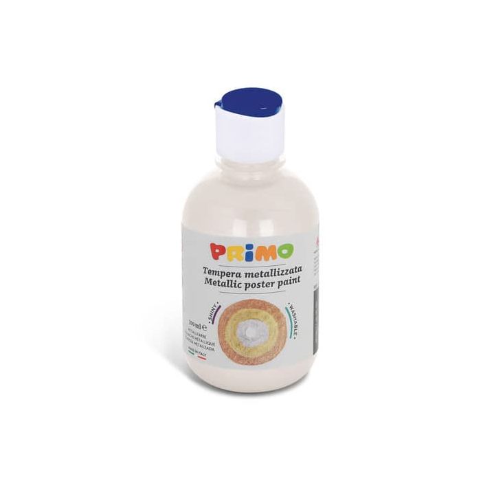 Tempera pronta metallizzata Primo con tappo misuratore 300 ml bianco 233TM300100 main product photo