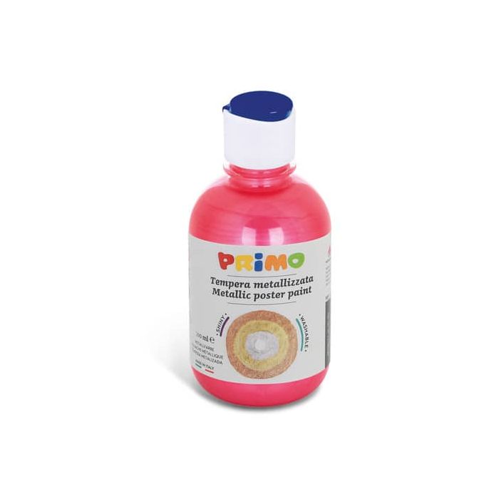 Tempera pronta metallizzata Primo con tappo misuratore 300 ml rosso vermiglio 233TM300300 main product photo