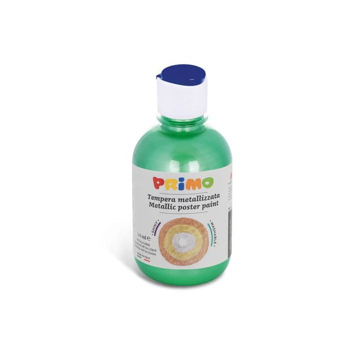 Tempera pronta metallizzata Primo con tappo misuratore 300 ml verde 233TM300610 main product photo