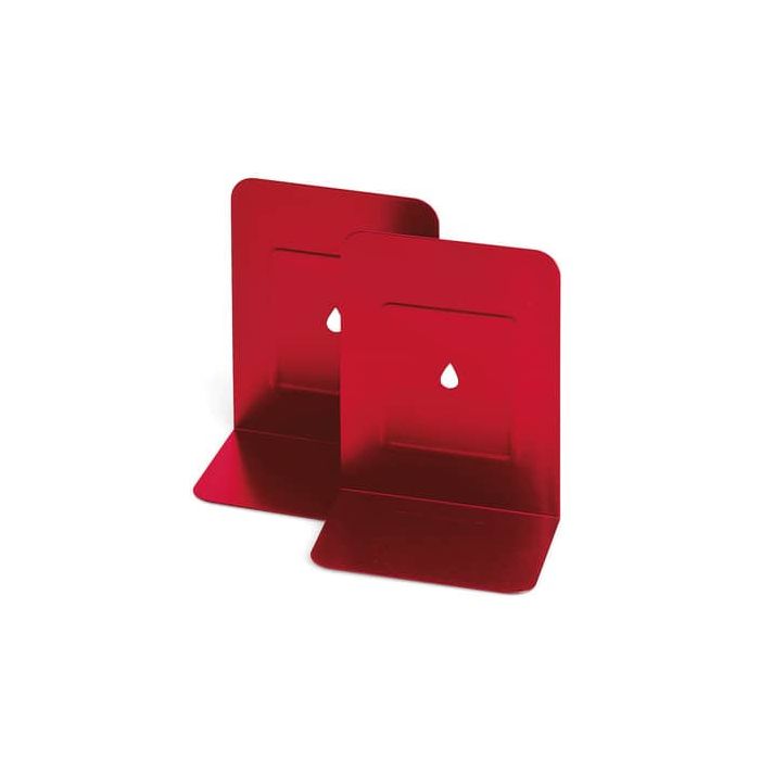 Reggilibri in metallo Lebez in conf. da 2 pz rosso 088-R main product photo