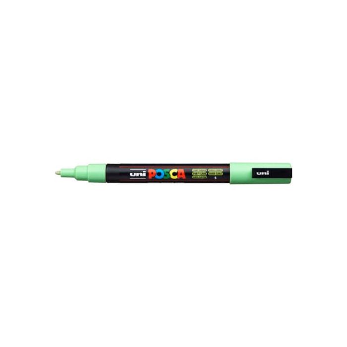 Marcatore a tempera Posca Uni-Ball punta tonda 0,9-1,3 mm verde chiaro PC3MVC main product photo