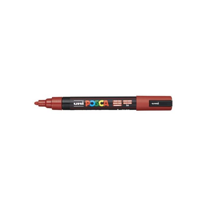 Marcatore a tempera Posca Uni-Ball punta tonda 1,8-2,5 mm rosso rubino PC5M ROSSO RUBINO main product photo