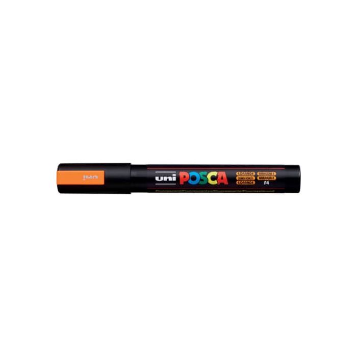 Marcatore a tempera Posca Uni-Ball punta tonda 1,8-2,5 mm arancio fluo PC5M F.ORANG main product photo