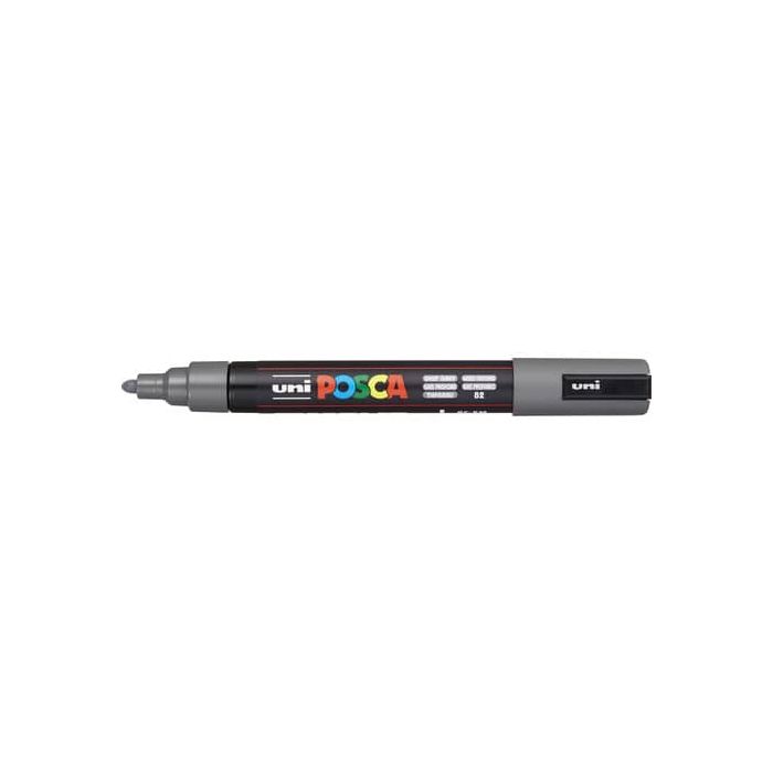 Marcatore a tempera Posca Uni-Ball punta tonda 1,8-2,5 mm grigio profondo PC5M GRIG PROFONDO main product photo