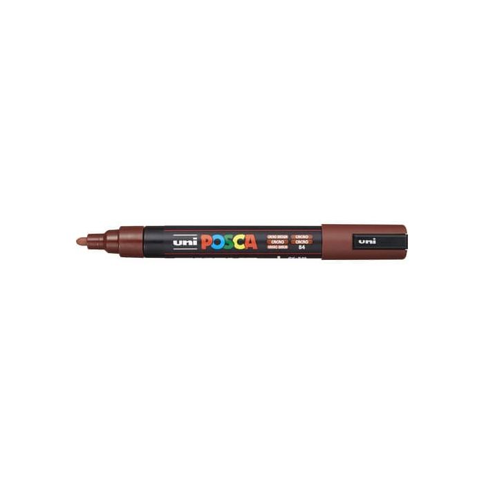 Marcatore a tempera Posca Uni-Ball punta tonda 1,8-2,5 mm marrone cacao PC5M MARR.CACAO main product photo