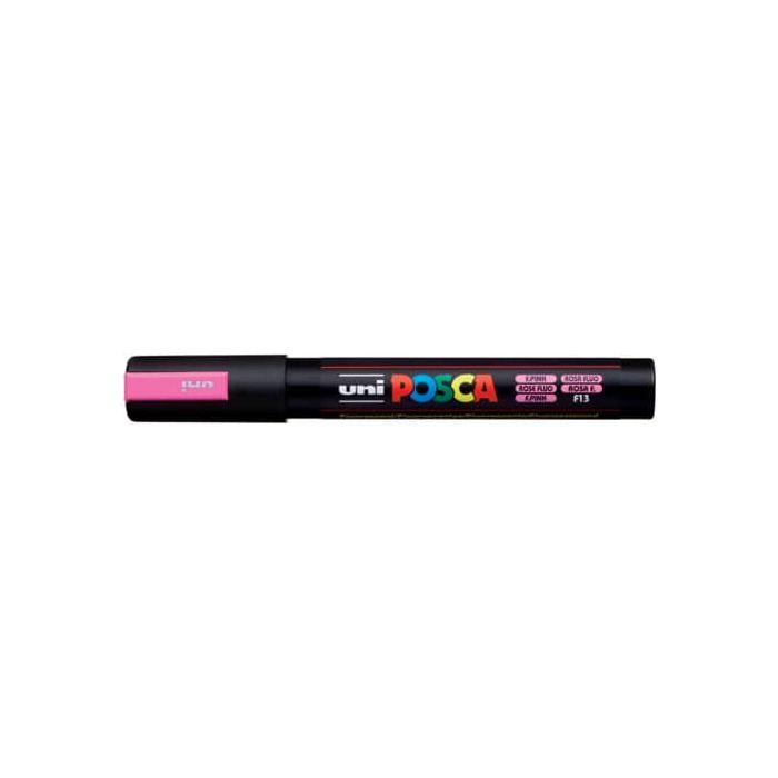 Marcatore a tempera Posca Uni-Ball punta tonda 1,8-2,5 mm rosa fluo PC5M ROSA FLUO main product photo