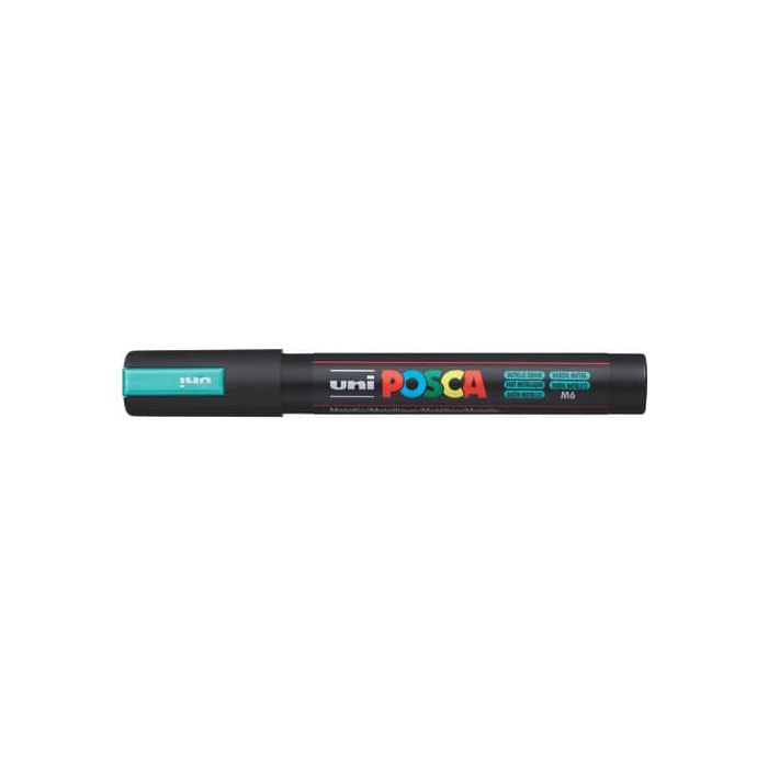Marcatore a tempera Posca Uni-Ball punta tonda 1,8-2,5 mm verde metal PC5M VERDE METAL main product photo