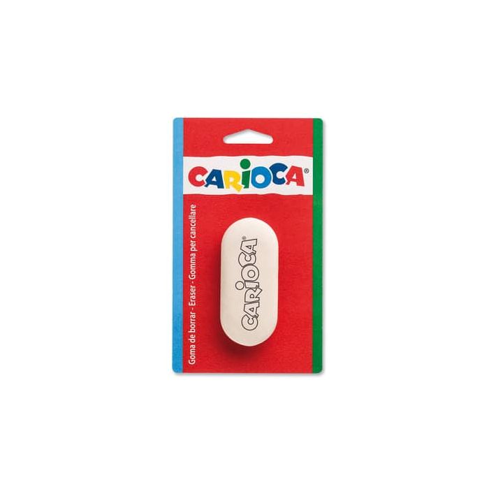 gomma rettangolare Carioca bianca in blister 40141 main product photo