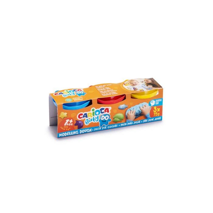 Pasta modellabile colorata Carioca Baby Do 75 g - conf. da 3 pezzi 43179 main product photo