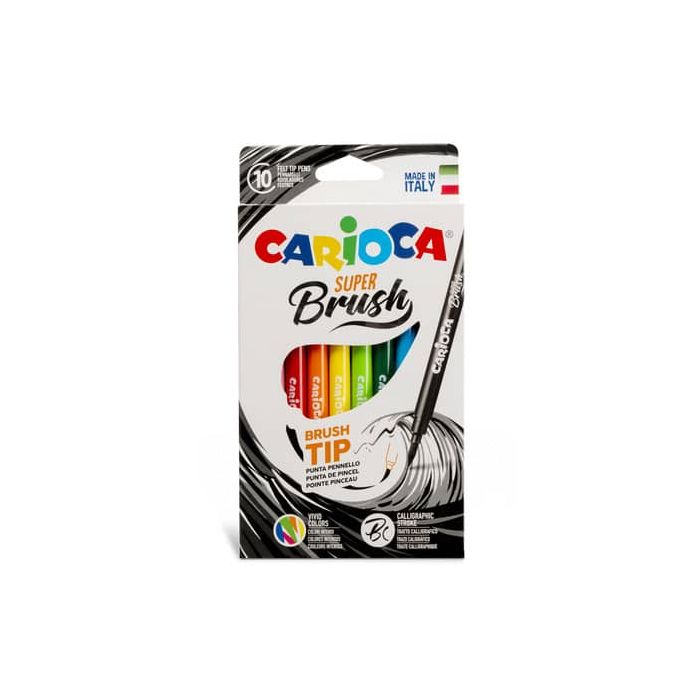 Pennarelli Super-Brush Carioca conf. da 10 colori assortiti 42937 main product photo