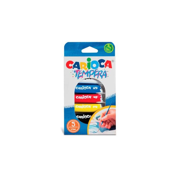 Tempera in tubetti Carioca 12 ml - conf. da 5 colori assortiti 40013 main product photo
