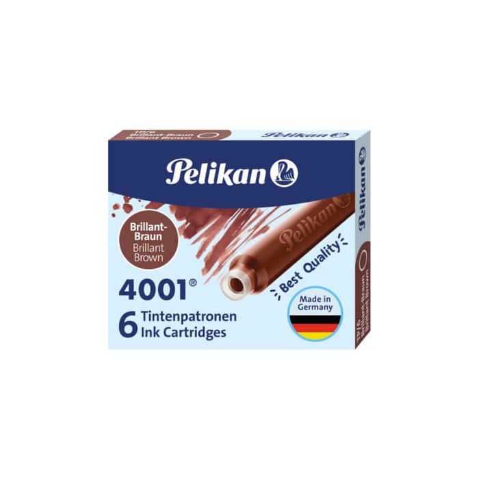 Cartuccia per stilografica Pelikan TP/6 marrone conf. da 6 marrone 311928 main product photo