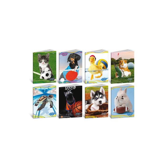 Maxi quaderni Blasetti Cuccioli formato A4 carta 100 g conf. 10 pezzi rigatura 10 mm margine - 8625 main product photo