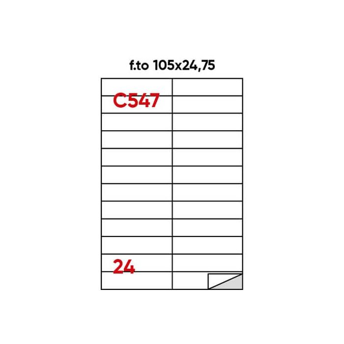 Etichette bianche permanenti Copiatabu Markin 105x24,75 mm X210C547 main product photo
