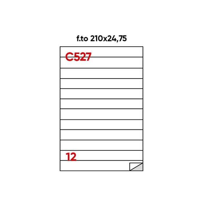 Etichette bianche permanenti Copiatabu Markin 210x24,75 mm X210C527 main product photo