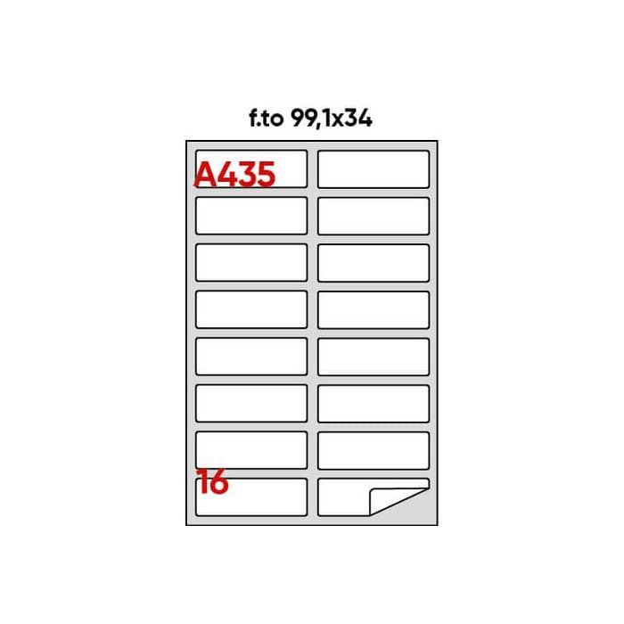 Etichette bianche permanenti Copiatabu Markin 99,1x34 mm X210A435 main product photo