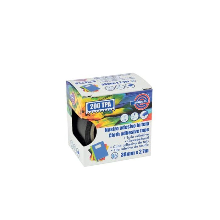 Nastro adesivo telato Eurocel formato 38x2,7 mt- colore nero 016714314 -16 main product photo