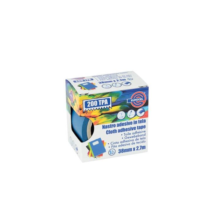 Nastro adesivo telato Eurocel formato 38x2,7 mt- colore blu 016614314 -16 main product photo