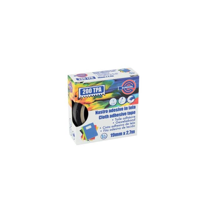 Nastro adesivo telato Eurocel formato 19x2,7 mt- colore nero 016714194 -16 main product photo