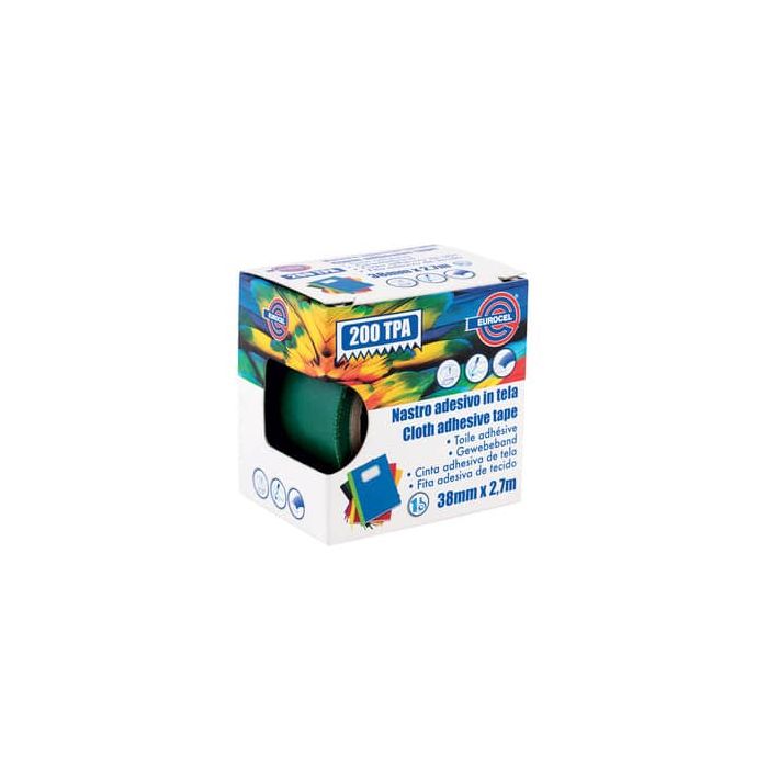 Nastro adesivo telato Eurocel formato 38x2,7 mt- colore verde 16314314 main product photo