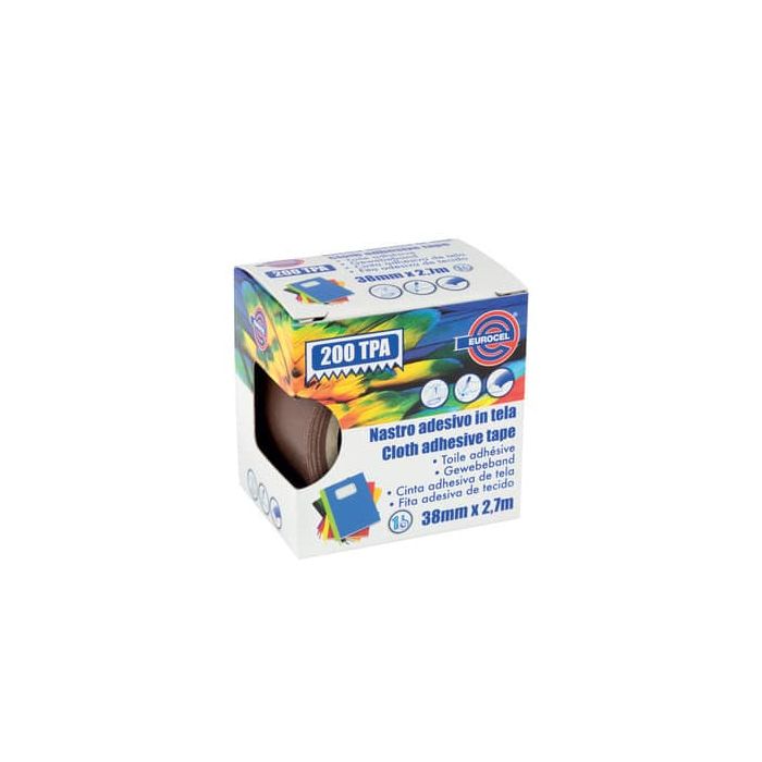 Nastro adesivo telato Eurocel formato 38x2,7 mt- colore marrone 16114314 main product photo