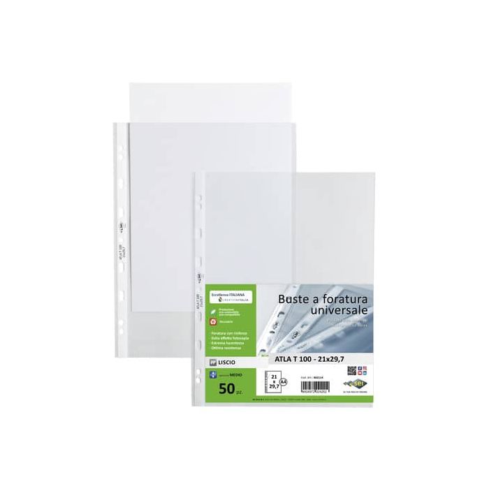Busta a perforazione universale ATLA T Sei Rota formato 21x29,7 cm 662114 main product photo