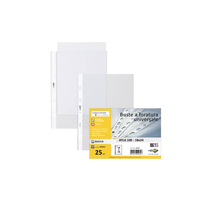 Buste a perforazione universale Sei Rota ATLA buccia arancia formato 18x24 cm 661815 main product photo