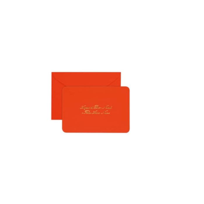 Cartoncino auguri di Natale Rex-Sadoch formato 15,5x10,5 cm - rosso/camoscio 2102RC main product photo