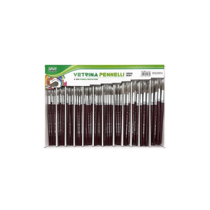 Espositore pennelli in pelo di pony Lebez punte assortite da 1 a 12 1984 L main product photo
