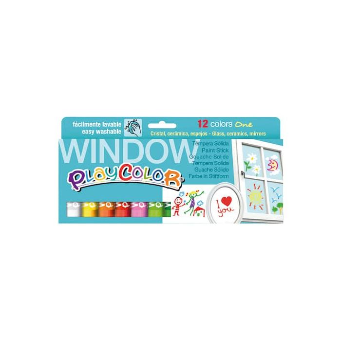 Playcolor tempera solida in stick 6 colori assortiti per vetri- 10 gr 2011 main product photo