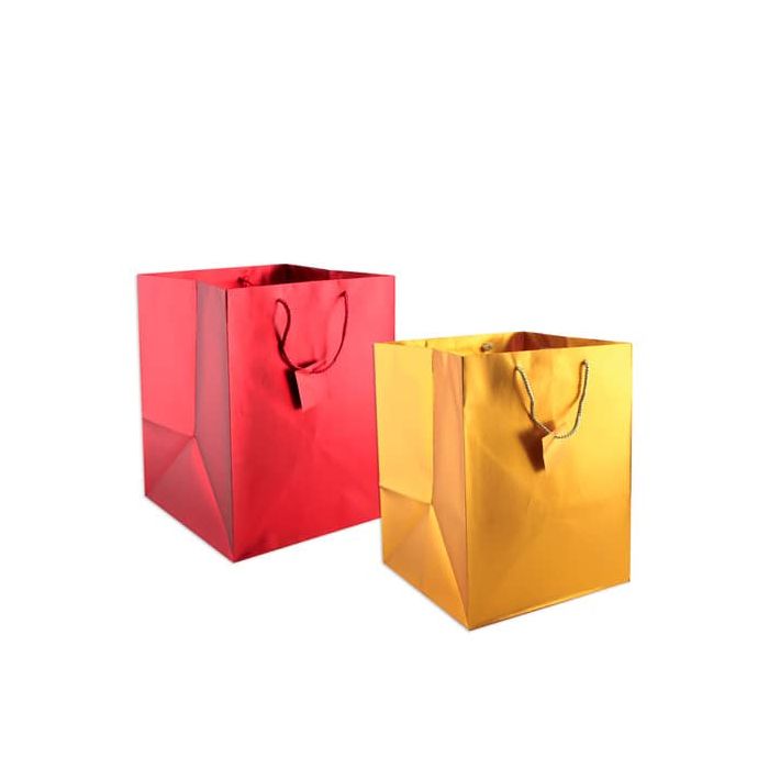 Borsa shopper Florio Carta colore rosso e oro - formato panettone . CONF.10. 70760 main product photo