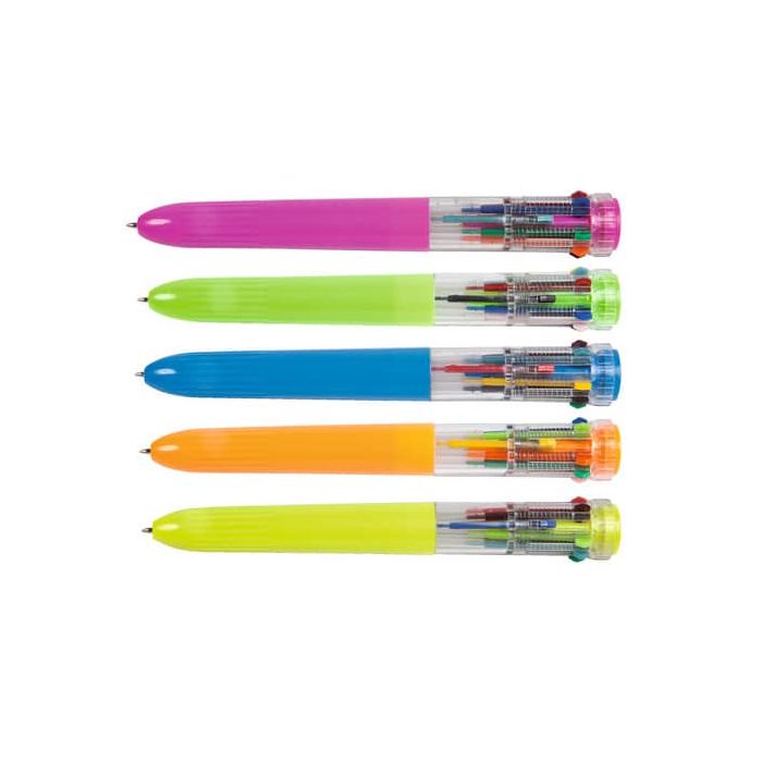 Penna a sfera multicolore 10 in 1 Monikids Nikoffice colori assortiti tratto 0,7 mm - 20NIK122 main product photo