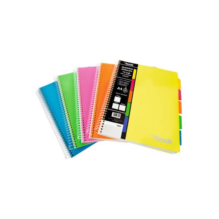 Quaderno Maxi spiralato Nikoffice con fori e separatori - 100 ff - 80 g formato A5 - 1 rigo - 30NIK105/A5 main product photo