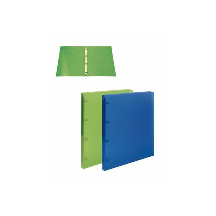Raccoglitore trasparente 4 anelli Nikoffice in colori assortiti diametro 16 - rigato - 01NIK172/1 main product photo