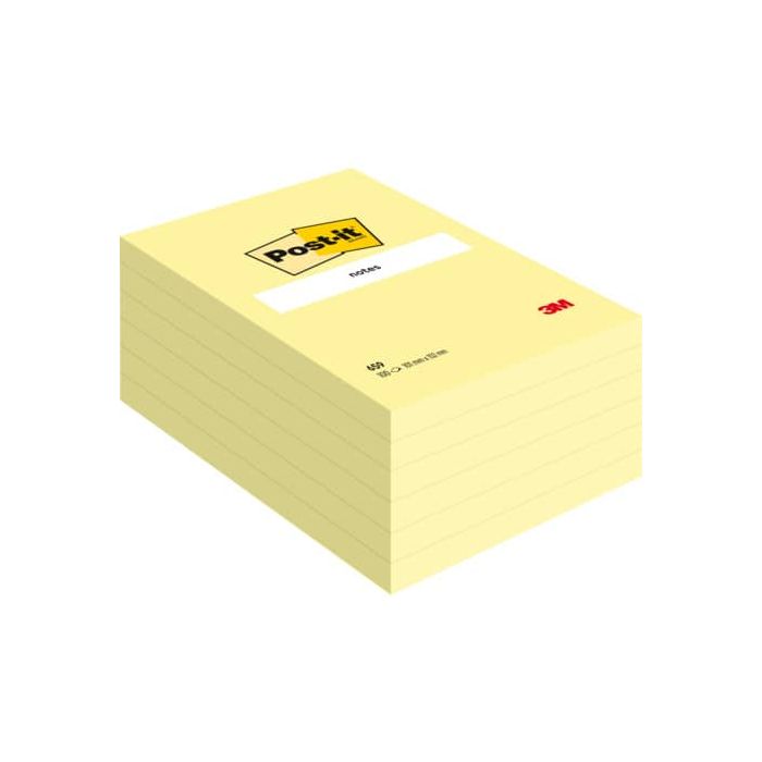 Post-it 3M formato 120x152 mm - confezione da 6 blocchetti giallo - 659N main product photo