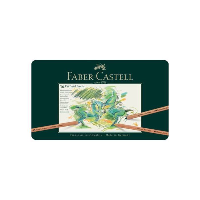 Astuccio in metallo matite Pitt Pastel Faber-Castell 36 colori assortiti 112136 main product photo