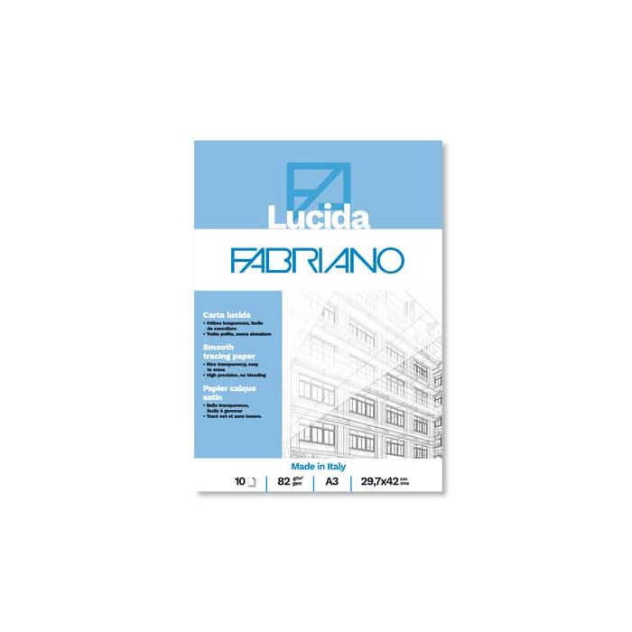 Blocco carta lucida Fabriano 10 fogli - 82 g formato A3 - 19100661 main product photo