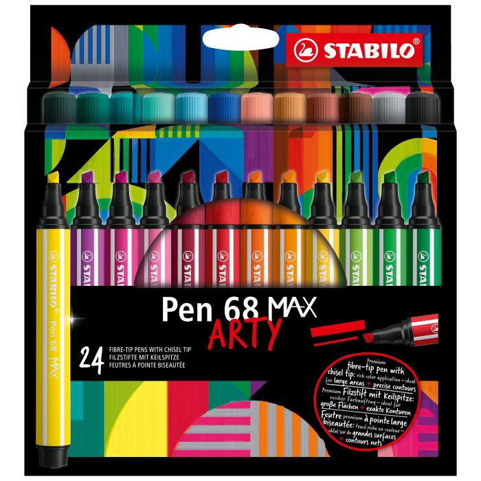 Pennarello Stabilo Pen 68 Max punta scalpello - conf. 24 pz - 768/24-21 main product photo