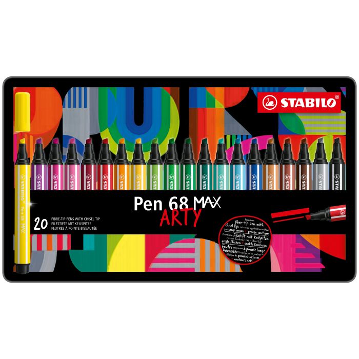 Pennarello Stabilo Pen 68 Max punta scalpello - conf. 20 pz - 768/20-31-20 main product photo