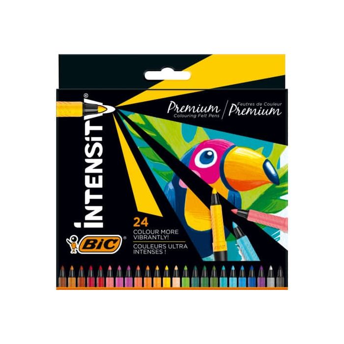 Pennarelli con grip BIC Intensity Premium tratto 0,73 mm - conf. 24 colori assortiti - 977892 main product photo