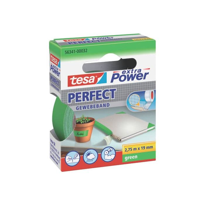 Nastro in tela plastificato XP Perfect 19 mm x 2,75 m Tesa verde 56341-00032-03 main product photo