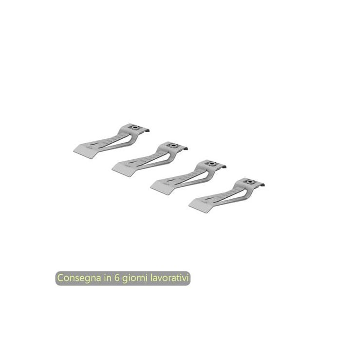 Clip di supporto per cavi Bridge in set da 4 Artexport grigio alluminio 3-CCAA0004-ED main product photo