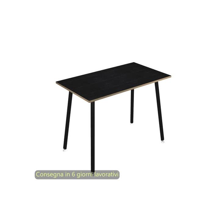 Tavolo alto Skinny Metal 140x80xH.105 cm con gambe metalliche nere Artexport piano nero - 6402-DJC-8C-AQ main product photo