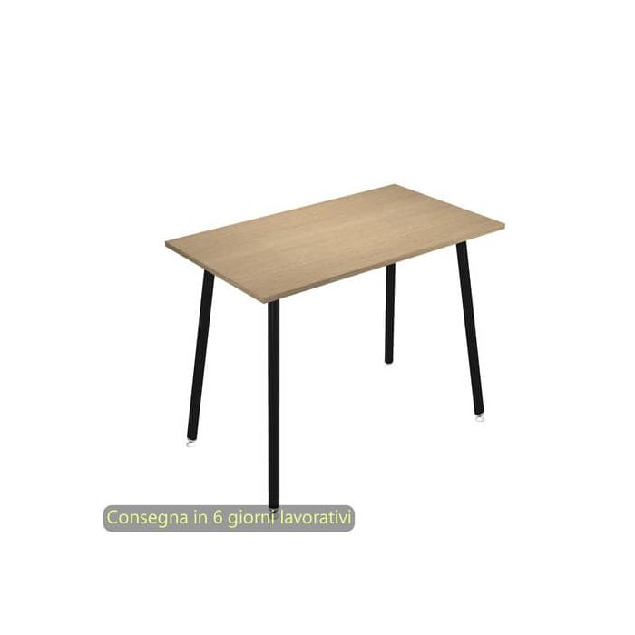 Tavolo alto Skinny Metal 180x80xH.105 cm con gambe metalliche nere Artexport piano rovere - 6405-DJC-C-AQ main product photo