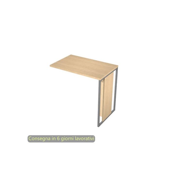 Allungo 80x50xH.74,4 cm destro/sinistro gamba metallo antracite Blade Artexport piano rovere - 471-C-AF main product photo