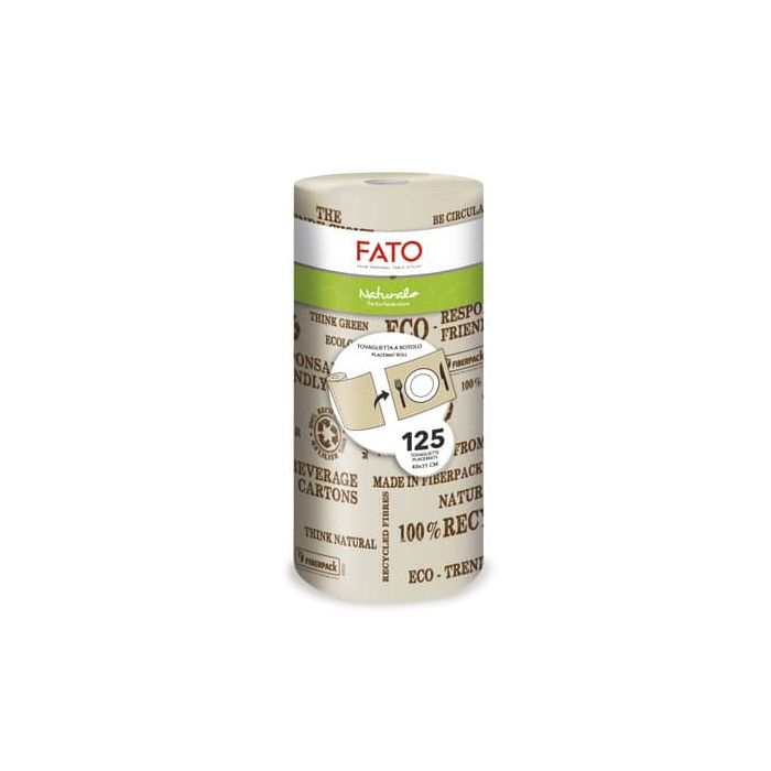 Tovaglietta a 3 veli Fato Natural in rotolo da 125 strappi di 312x400 mm 881231 main product photo