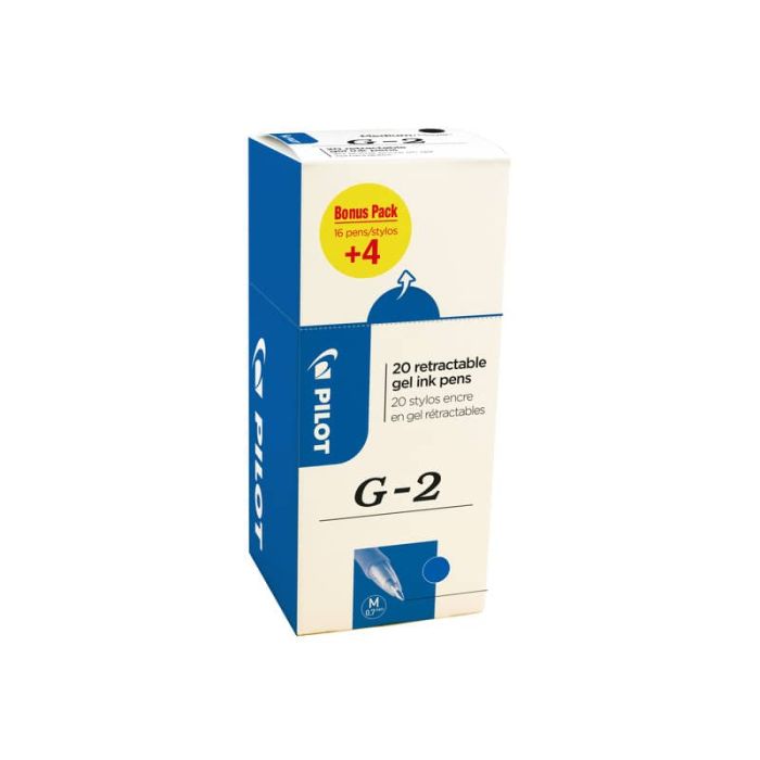 Penna gel a scatto Pilot Gel G-2 0,7 mm blu Value Pack 16+4 GRATIS - 000018 main product photo