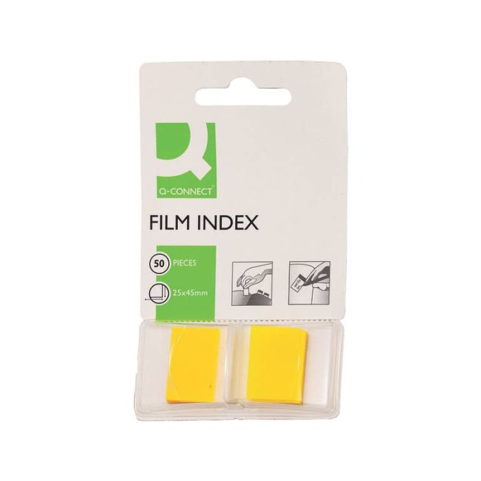 Segnapagina Q-Connect 25x43 mm giallo blocchetto da 50 - KF03634 main product photo