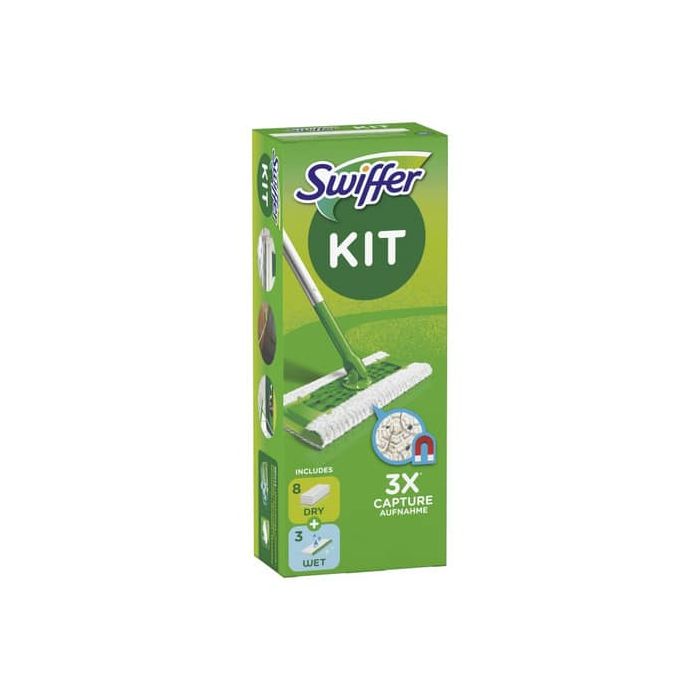 Starter Kit catturapolvere Swiffer Dry verde scopa + 8 panni - PG075 main product photo